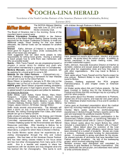 cocha-lina herald - North Carolina Partners of the Americas