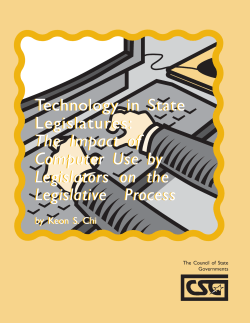 Technology in State Legislatures - The Council of State Governments