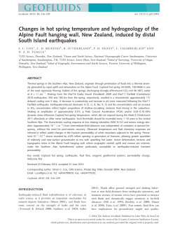 Changes in hot spring temperature and hydrogeology of the Alpine