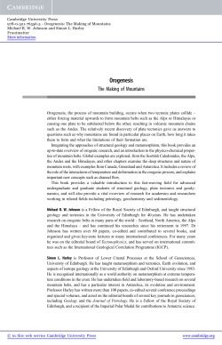Orogenesis The Making of Mountains - Assets