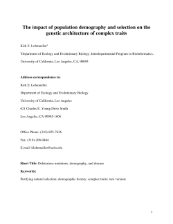 The impact of population demography and selection on the genetic