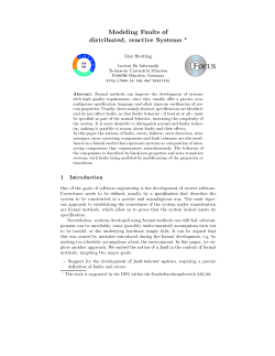 Modeling Faults of distributed, reactive Systems