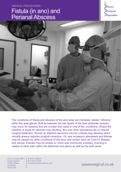 Fistula (in ano) and Perianal Abscess