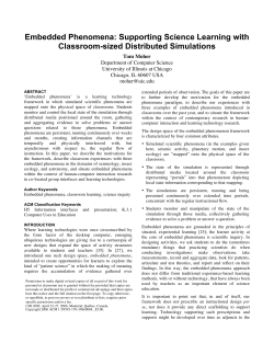 Embedded Phenomena: Supporting Science Learning
