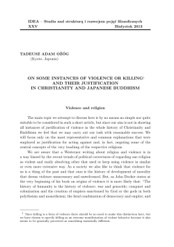 on some instances of violence or killing and their justification in