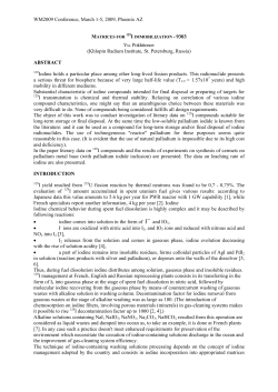MATRICES FOR 129I IMMOBILIZATION