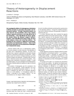 Theory of Heterogeneity in Displacement Reactions