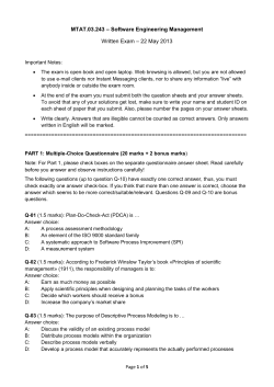 MTAT.03.243 &ndash; Software Engineering Management Written Exam