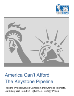 America Can`t Afford The Keystone Pipeline