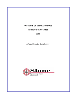 PATTERNS OF MEDICATION USE IN THE UNITED STATES 2006