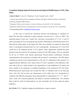 336993 Vanadium Doping Induced Structural and Optical