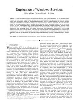 Duplication of Windows Services