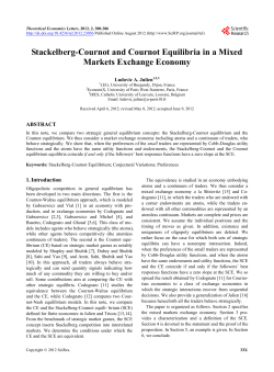 Stackelberg-Cournot and Cournot Equilibria in a Mixed Markets