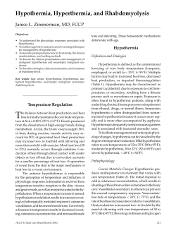 Hypothermia, Hyperthermia, and Rhabdomyolysis