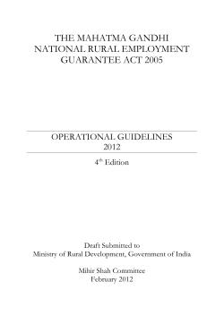 DRAFT: The Mahatma Gandhi National Rural Employment