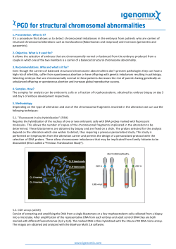 PGD for structural chromosomal abnormalities