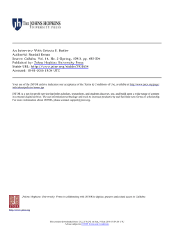 An Interview with Octavia Bulter