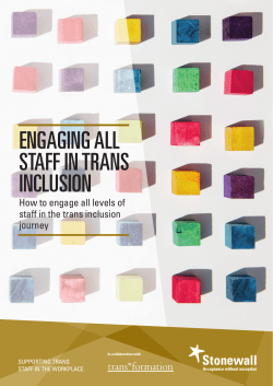Engaging all staff in trans inclusion