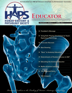 Journal of the Human Anatomy and Physiology Society