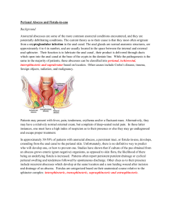 Perianal Abscess and Fistula-in