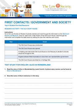 FIRST CONTACTS / GOVERNMENT AND SOCIETY