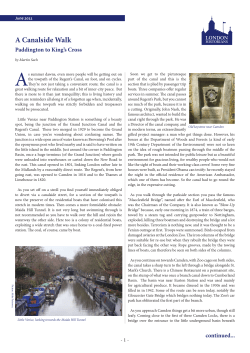 A Canalside Walk - London Historians
