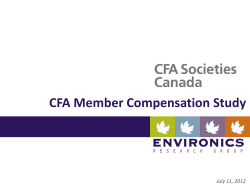 CFA Member Compensation Study