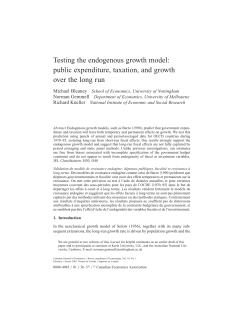 Testing the endogenous growth model: public expenditure, taxation