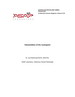 ASAP leukocyte notes