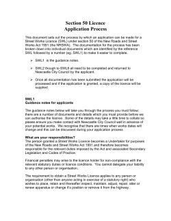 Section 50 Licence - Newcastle City Council