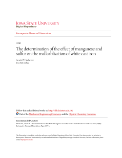 The determination of the effect of manganese and sulfur on the