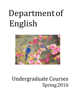 Spring 2016 Course Description Catalog