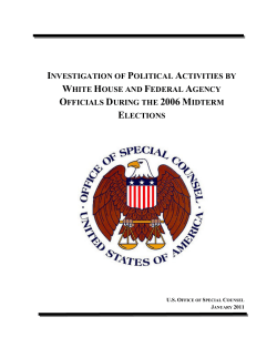 investigation of political activities by white house and federal agency