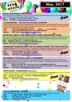 May Activities - Currumbin RSL