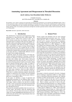 Annotating Agreement and Disagreement in
