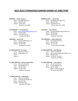 2012-13 Board Members - Stanwood Camano Rotary Club