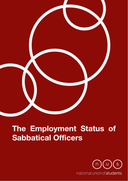 The Employment Status of Sabbatical Officers