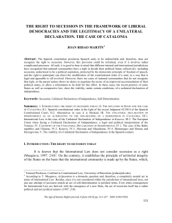 THE RIGHT TO SECESSION IN THE FRAMEWORK OF LIBERAL