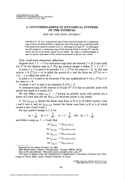 a counterexample in dynamical systems