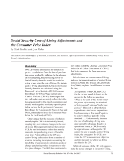 Social Security Cost-of-Living Adjustments and the Consumer Price