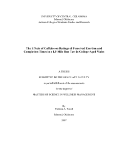 The Effects of Caffeine on Ratings of Perceived Exertion and
