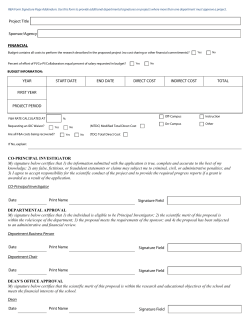 Signature Page Addendum