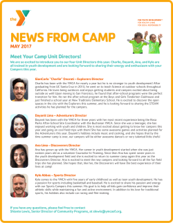 Camp Unit Directors! - YMCA of San Francisco