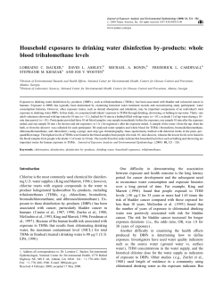 Household exposures to drinking water disinfection by
