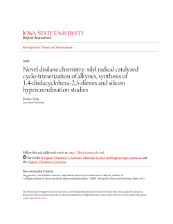 silyl radical catalyzed cyclo-trimerization of alkynes, synthesis of 1,4