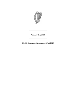 Number 48 of 2013 Health Insurance (Amendment) Act 2013