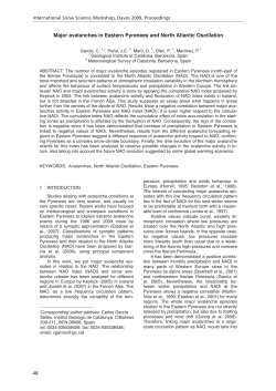major avalanches - Institut Cartogr&agrave;fic de Catalunya