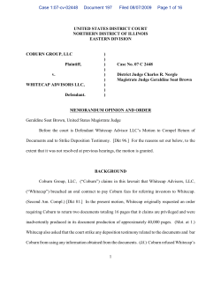 Coburn Group, LLC v. Whitecap Advisors LLC