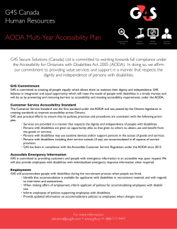 G4S Canada Human Resources AODA Multi