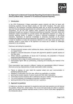 An Approach to Advanced Corporate Reporting